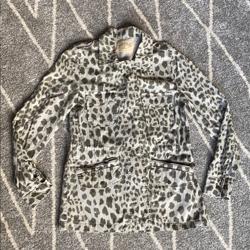 Lily Aldridge For Velvet Leopard Utility Jacket